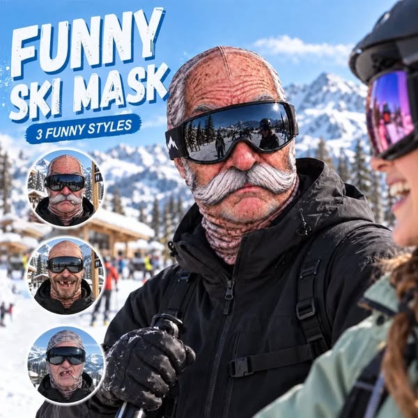 Funny Realistic Face Ski Mask