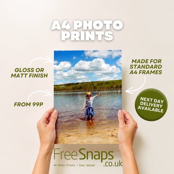 A4 Prints From 99p - Choose from Gloss or Matt.