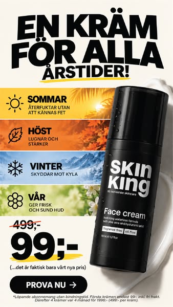 Torr hud? SkinKing håller huden återfuktad