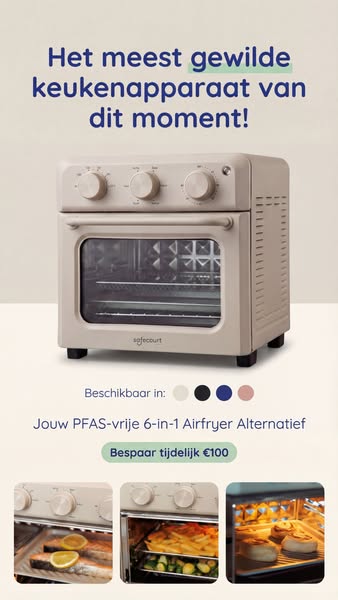 Geen PFAS of TELFON coating. 100% Roestvrij staal.
