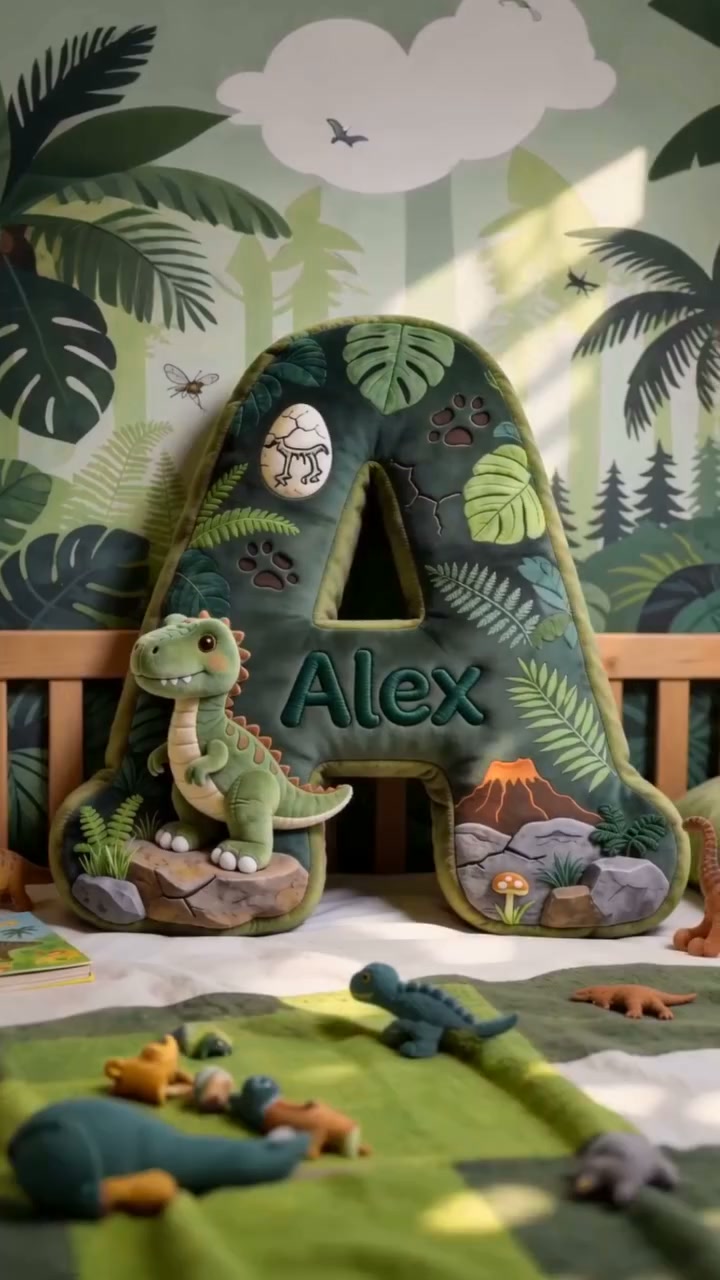 Personalized Dinosaur Pillow