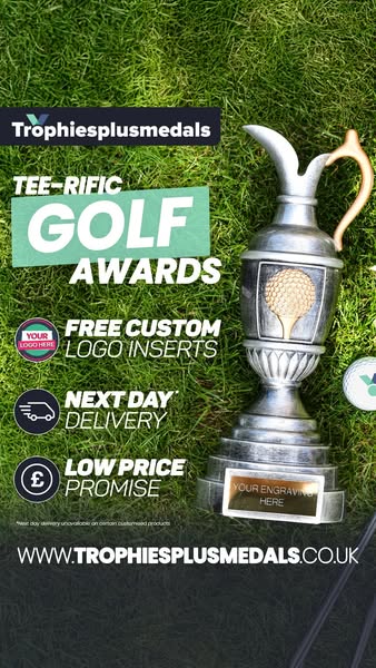 Golf Trophies, Cups, Glass, Awards & Medals