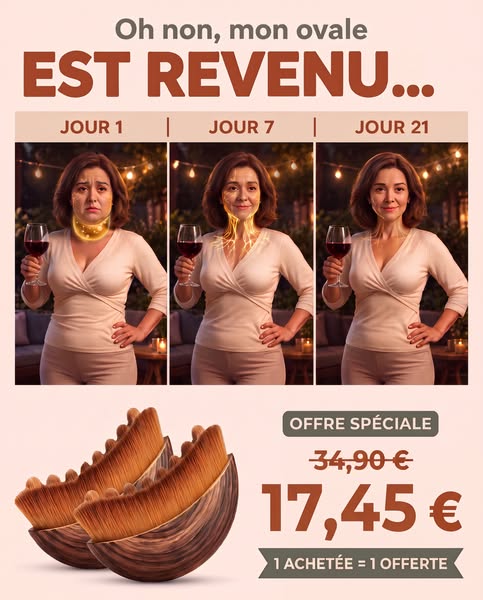 2 minutes par jour = peau plus ferme & moins de gonflements.