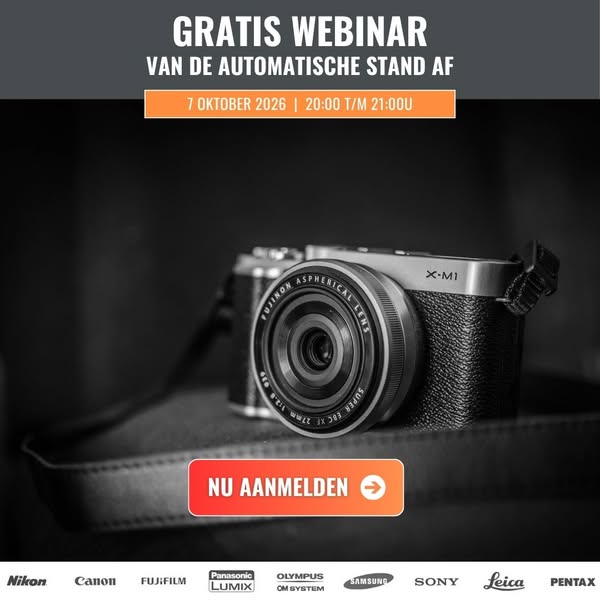 Gratis webinar: leer in 40 minuten betere foto's maken