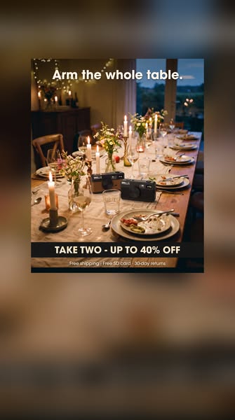 Two cameras, up to 40% off