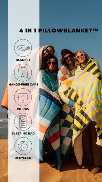 Neue 4-in-1 PillowBlanket™ Prints – die einzige Decke, die du brauchst