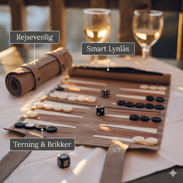 Rejsevenligt Backgammon – spil hvor som helst!