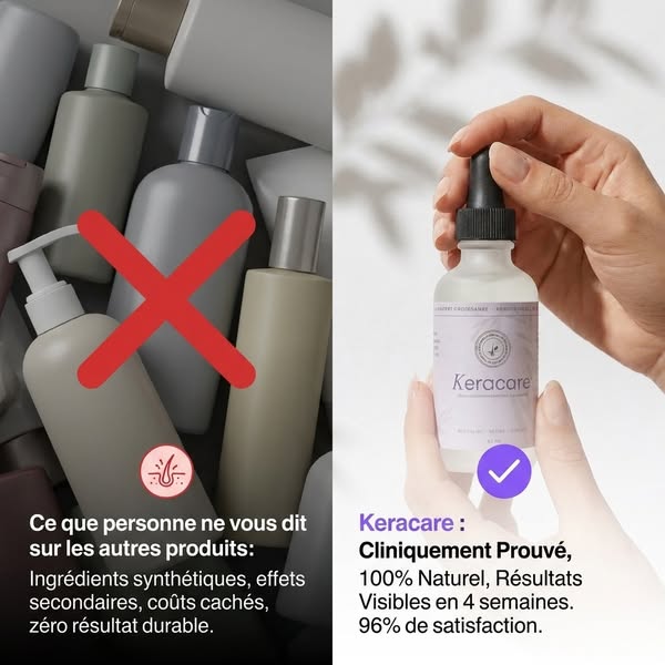 Des cheveux plus denses en 4 semaines.