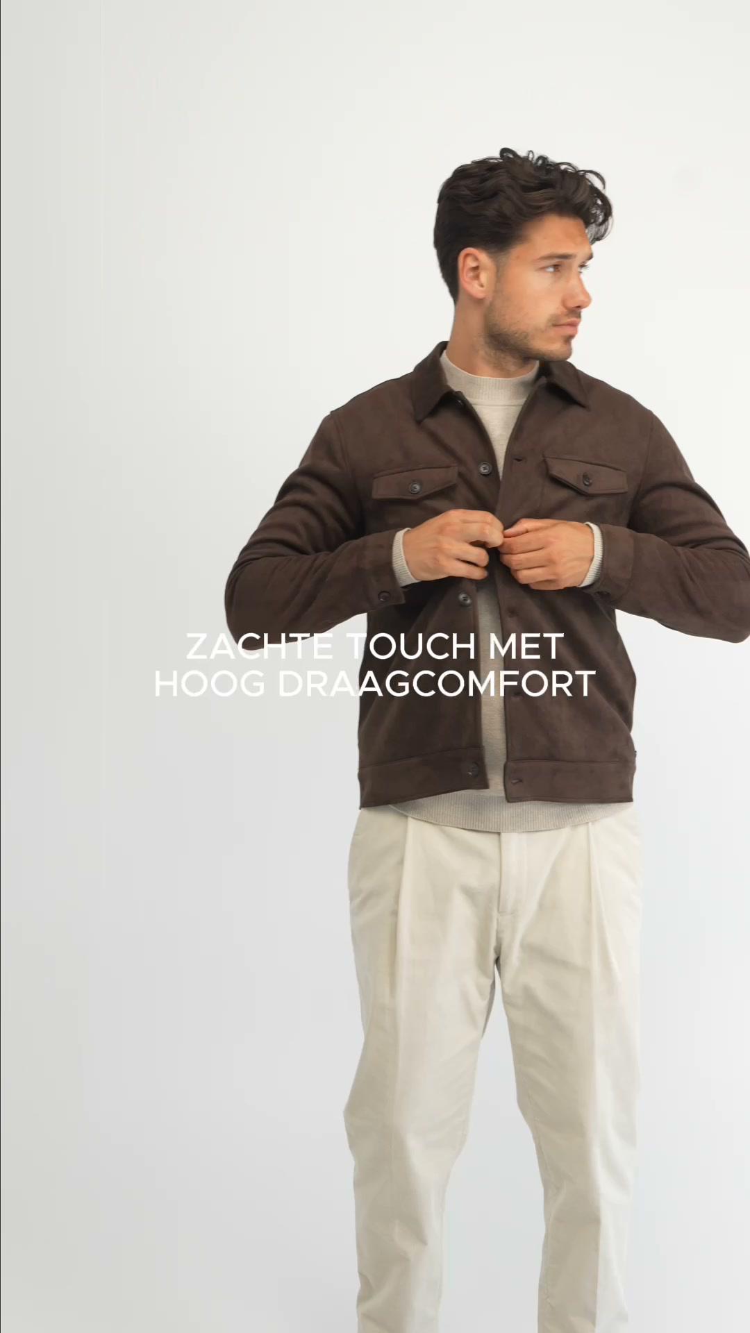 Nieuw: Suède look overshirt