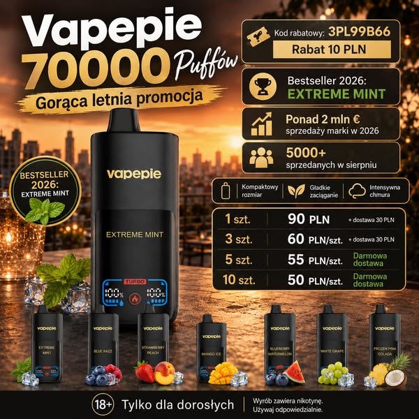 VAPEPIE 70K EXTREME MINT – hit smaku