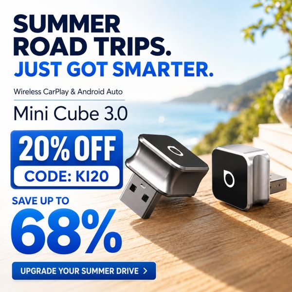 Ottocast Mini Cube 3.0 Wireless CarPlay/Android Auto Adapter