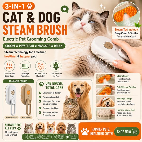 3-in-1 Grooming for Dogs & Cats