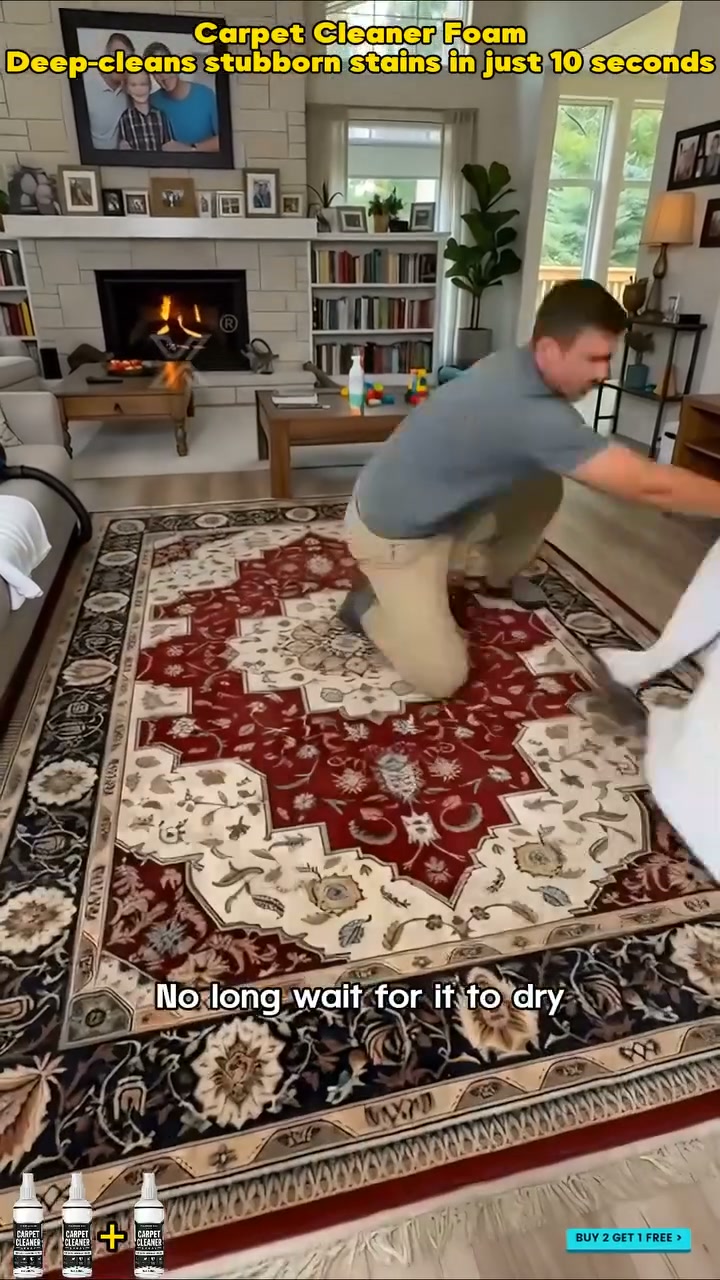 Erase Stains Instantly! No-Scrub Deep Clean Carpet Spray