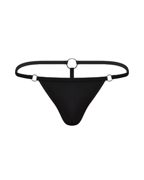 Hardware Thong | Jet Black