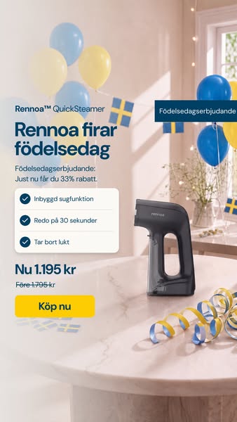 FÖDELSEDAG: 33% rabatt på QuickSteamer!