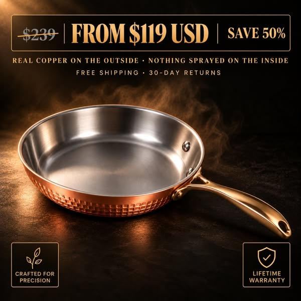Real copper on the outside. From $119 USD. 50% Off.