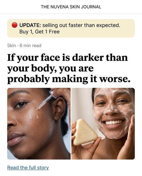 Read this if your face is darker than your body