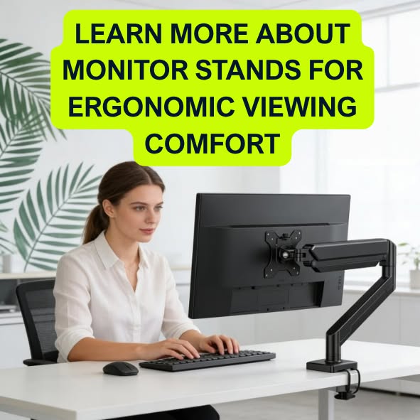 Learn more about monitor stands for ergonomic viewing comfort