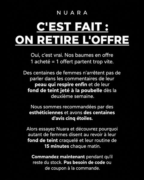 L'offre 1+1 ne sera pas relancée