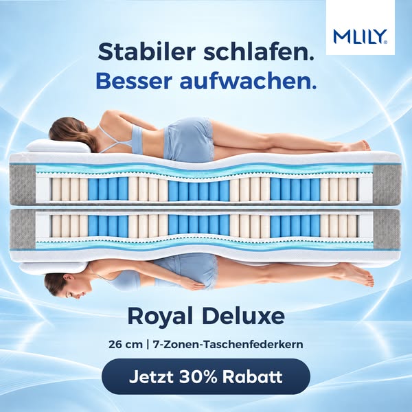 Royal Deluxe Taschenfederkernmatratze | MLILY Deutschland