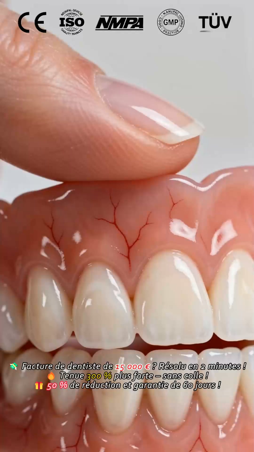 Croquez la vie à pleines dents (pour de vrai) ! Finies les colles qui collent et les prothèses qui bougent.