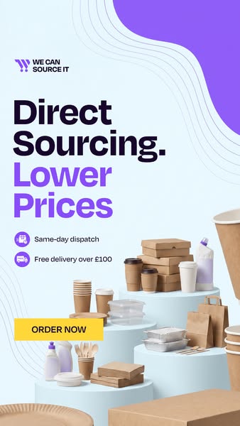 Never run out. One supplier for it all.