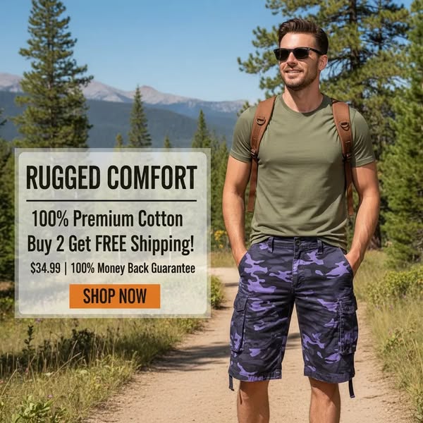 VLSport™ Outdoor Camo Cargo Shorts