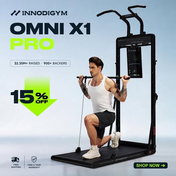 INNODIGYM OMNI X1 Pro Smart Home Gym – 120kg Digital Resistance & AI-Assisted Pull-Ups System