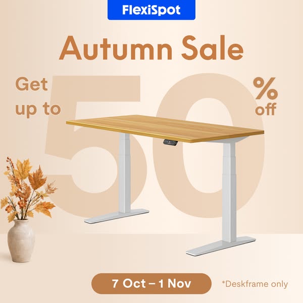 FlexiSpot Autumn Sale: Save Up to 50% OFF!