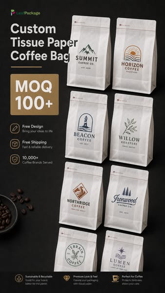 Premium Tissue Paper Coffee Bags