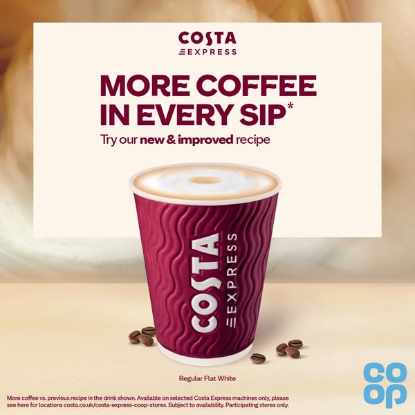 Available in-store at Co-op