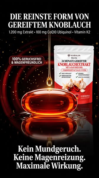 Gereifter Knoblauch für die Gefäße. Ohne Mundgeruch.
