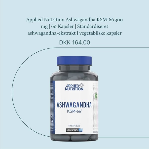 Applied Nutrition Ashwagandha KSM-66 300 mg | 60 Kapsler | Standardiseret ashwagandha-ekstrakt i vegetabilske kapsler
