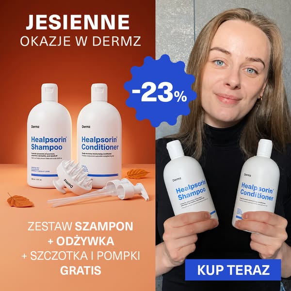 Zestaw Healpsorin Teraz 23% Taniej + Szczotka do Skóry Głowy GRATIS