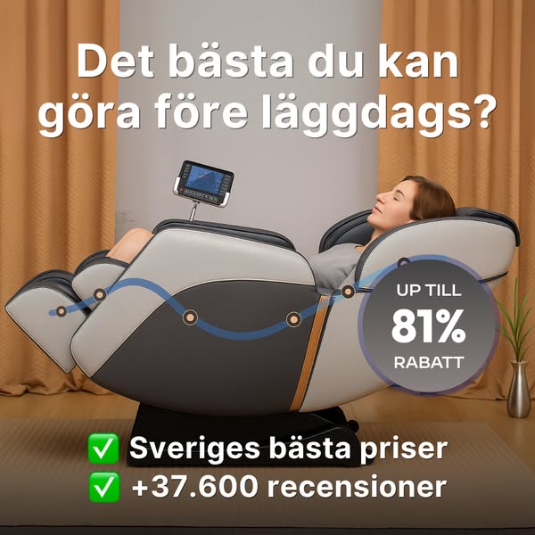 Spara upp till 81% på massagestolar!