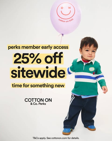 Bring on 25% off sitewide
