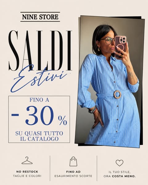 Saldi Estivi fino al 30%