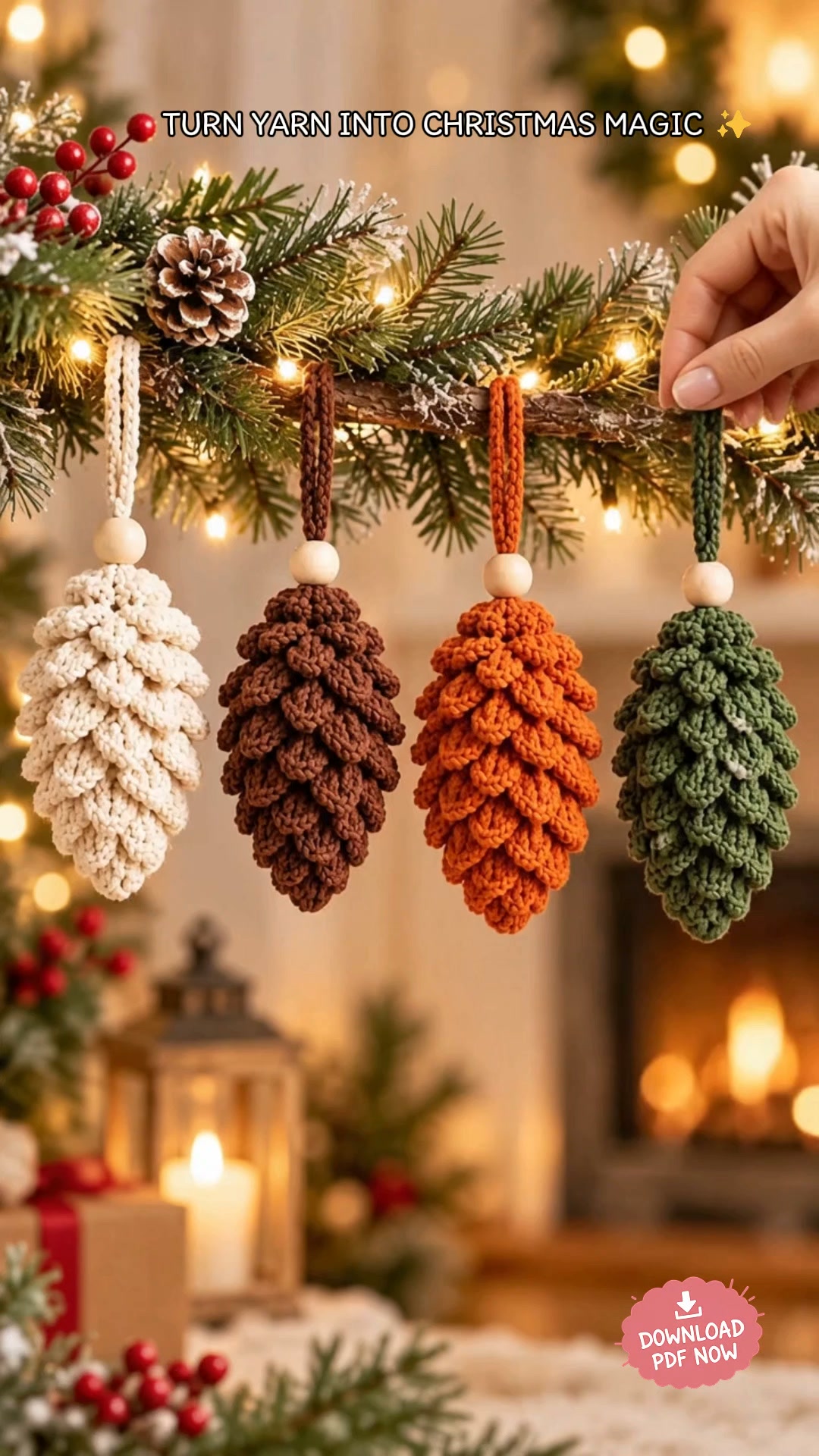 Crochet Pinecones You'll Want on Every Christmas Tree!