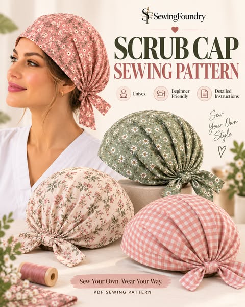 Scrub Cap Sewing Pattern