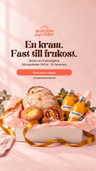 En kram. Fast till frukost.