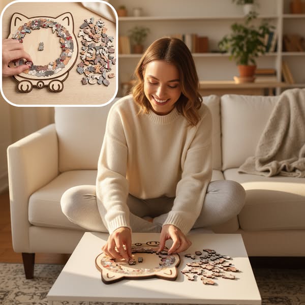 Een puzzel vol katten