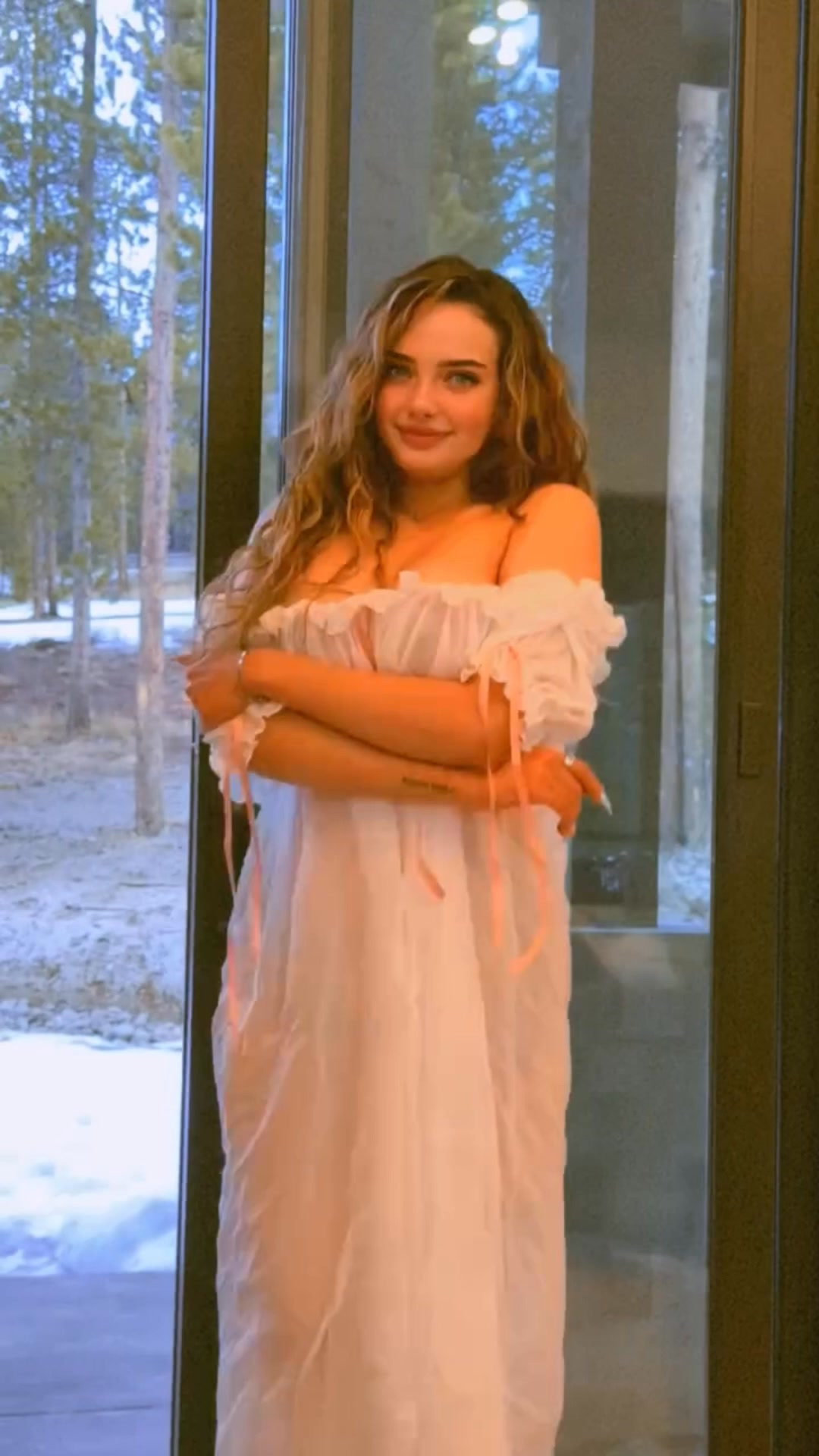 Romantic Ruffle Shoulder Nightdress