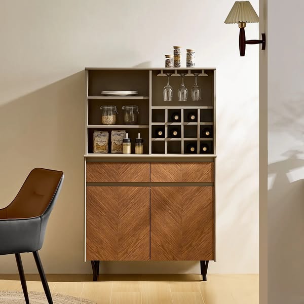 CLIPOP 12-Bottle Wine Bar Cabinet