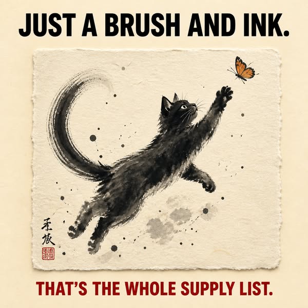 Learn The Ancient Japanese Art Of Painting Ink Cats