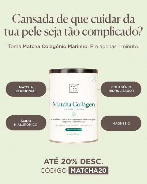 Bem-estar diário com Matcha Collagen