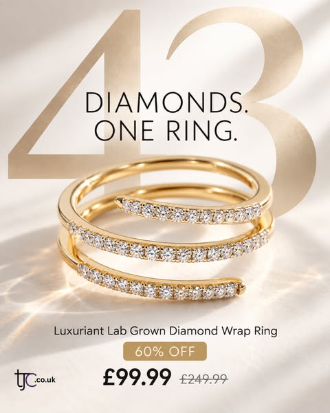 43 Lab Diamonds. One Wrap Ring.