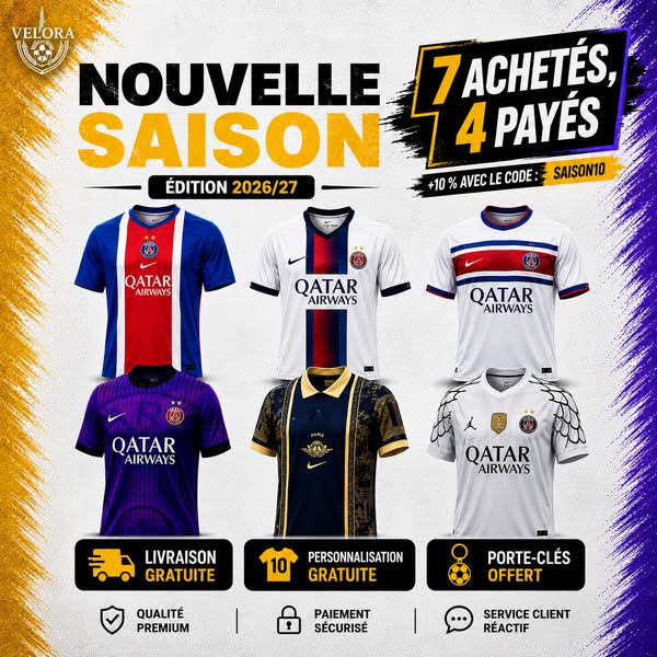 OFFRE CHOC : 3 Maillots pour le prix de 2 !