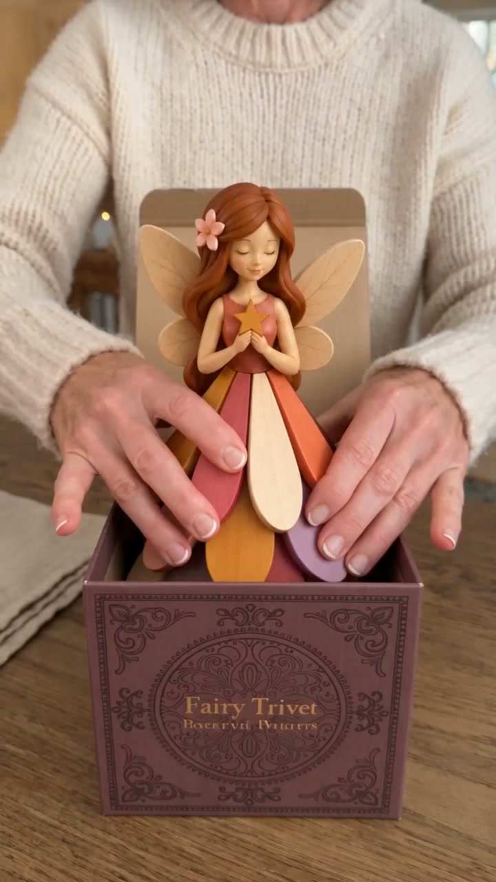 Fairy Bloom Trivet – Folding Fairy Décor & Heat-Resistant Table Protector