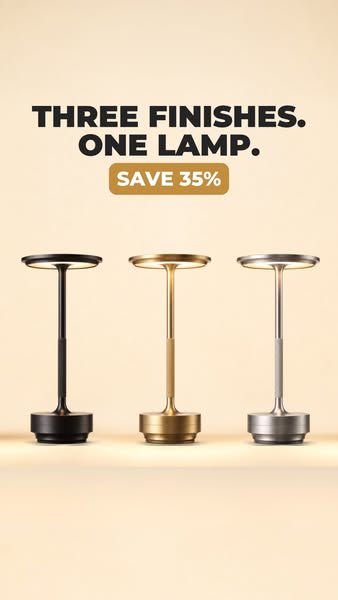 Three finishes. One lamp.