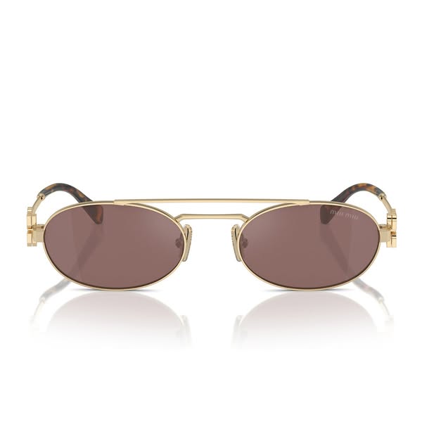 Miu Miu Occhiali da Sole MU54ZS ZVN70D Oro/Marrone Donna
